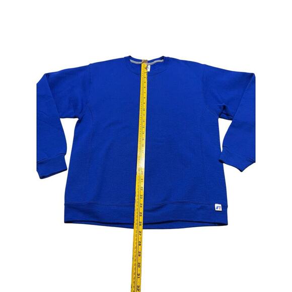 Vintage Russell Athletics Blank Blue Crewneck Sweater - M - Picture 6 of 6